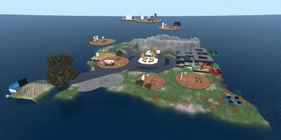 MNPS Virtual School islands on Kitely. (Image courtesy Kitely Ltd.)
