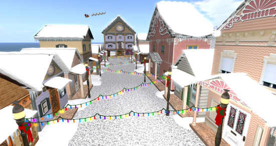 Christmas Village on the Virtual Highway grid. (Image courtesy Virtual Highway.)