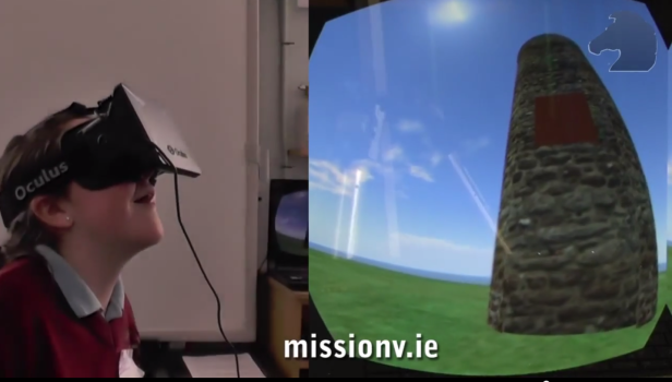 Irish student visits historic site she's rebuilt in a virtual world.