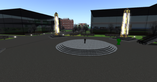 A view of the Virtual Worlds College region. (Image courtesy Virtual Worlds Grid.)