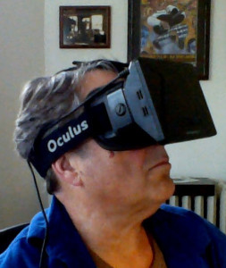 Paul Emery wearing the Oculus Rift.