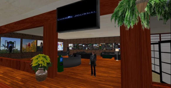 Corran Journal new satellite office on Moon Island Mall in InWorldz. (Image courtesy Corran Journal.)