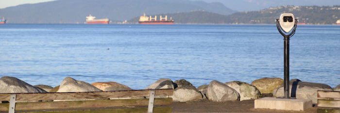 Installation site on Vancouverâ€™s English Bay. (Image courtesy Adrian Crook.)