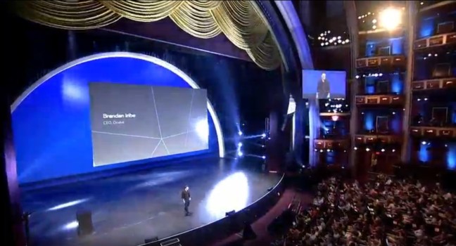 Oculus CEO Brendan Iribe takes the stage at Oculus Connect 2.