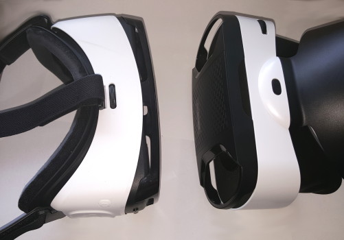 Gear VR, on left, and the Baofeng Mojing 4, on right.