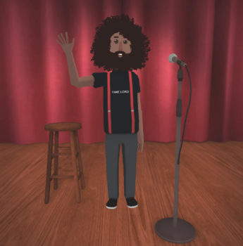 Reggie Watts' avatar. (Image courtesy Altspace VR.)