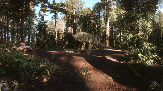 Still from Jurassic World: Apatosaurus. (Image courtesy Felix & Paul Studio.)